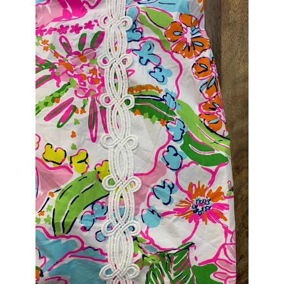 Lilly Pulitzer 20th Anniversary Nosey Posey Floral Print Shift Mini Dress Size 2 - Picture 3 of 7